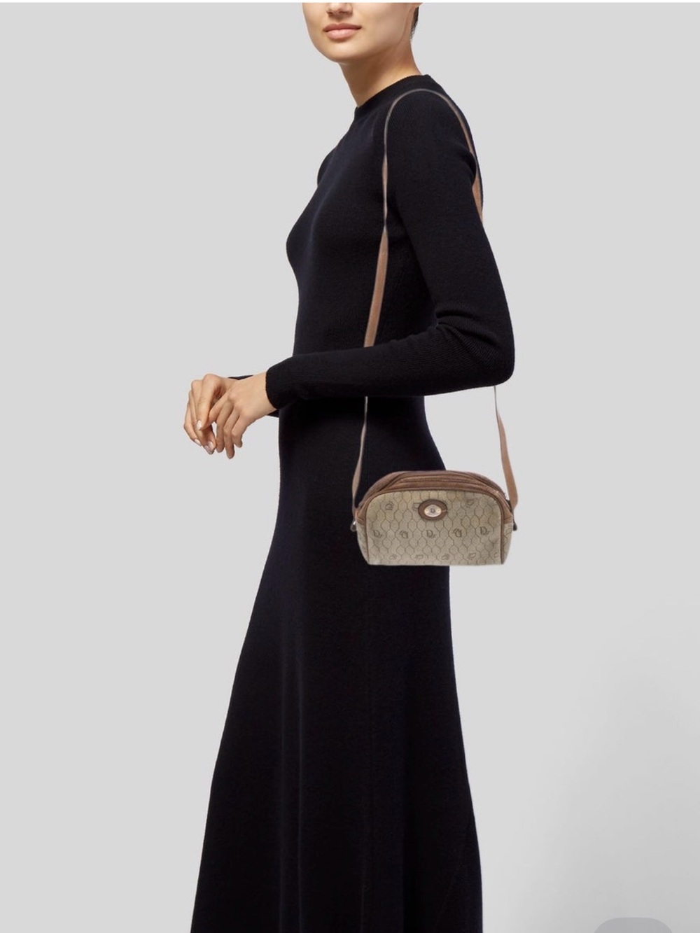 Dior Beige & Tan Monogram Canvas Crossbody Bag - Picture 6 of 6